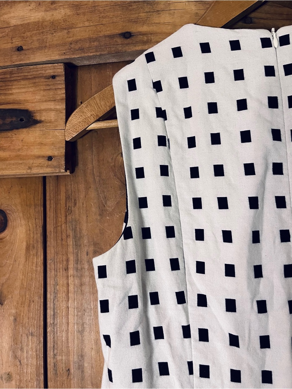 Akris Punto Black White Geometric Square Print Sheath Dress Size 12 - Picture 8 of 10